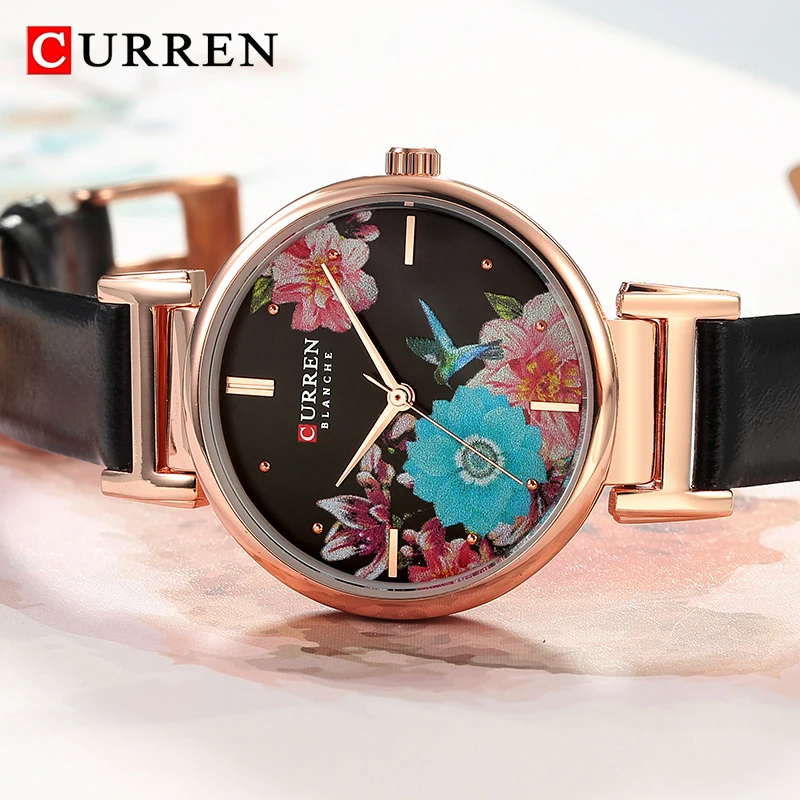 

CURREN Top Brand Luxury Women Watches Flower Design Bracelet Watch For Reloj Mujer Ladies Quartz Wrist Watch Relogio Feminino