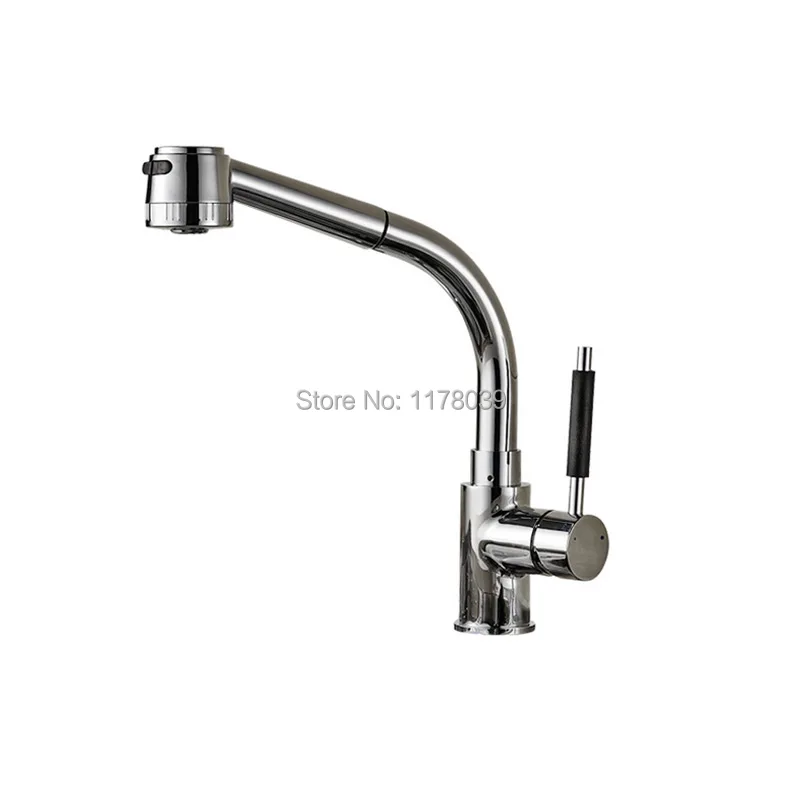 Multi-function pull-out kitchen faucet,kitchen Stretching hot and cold mixer tap,brass single hole rotating sink faucet,J16961