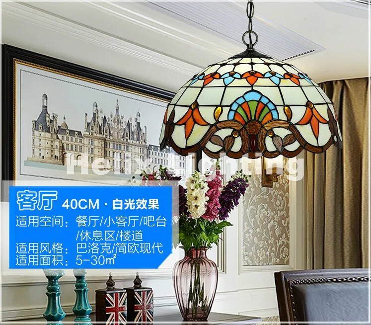 Newly European style Tiffany Pendant Lights Pendant Lamps Dining Room E27 AC for home Indoor Lighting Fixture Free Shipping