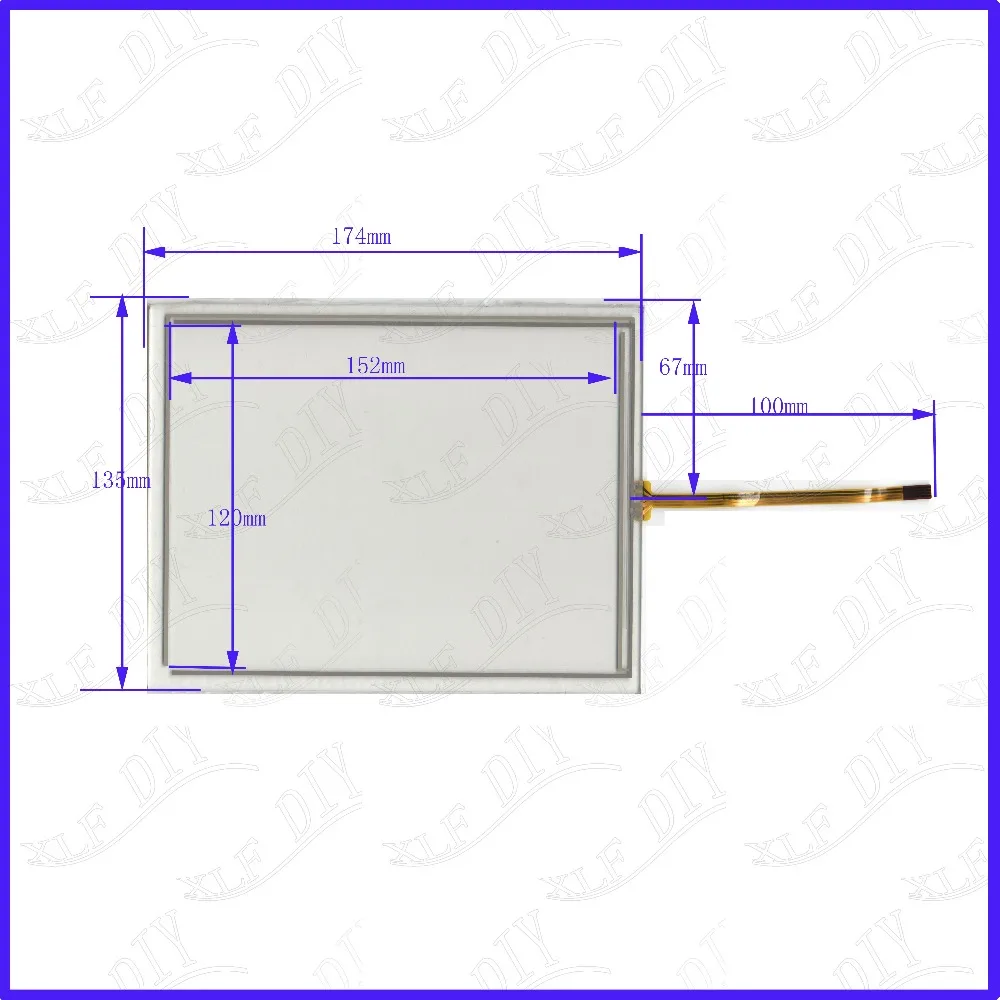 

ZhiYuSun 174mm*135mmcompatible for 10.4 GLASS Industrial control universal screen for tble 174*135 New 7Inch Touch Screen