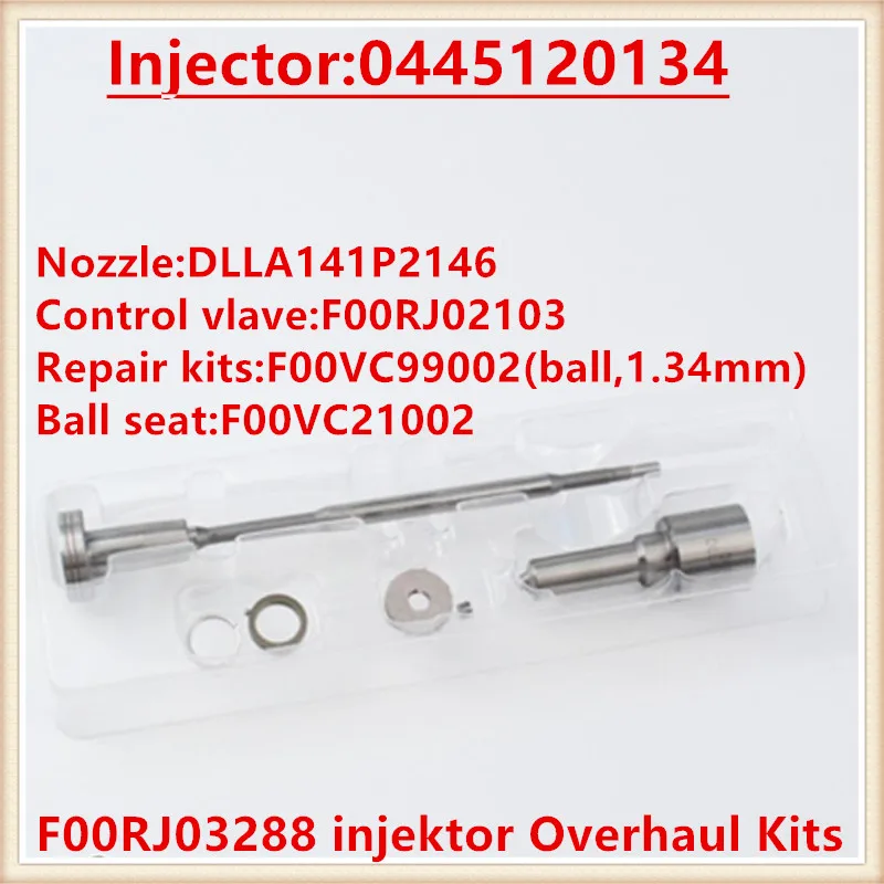 0445120134 Repair kit F OOR J03 288 FOORJ03288 DLLA141P2146 F00RJ02103 Overhaul Repair Kits Injector 0445120134 0 445 120 134