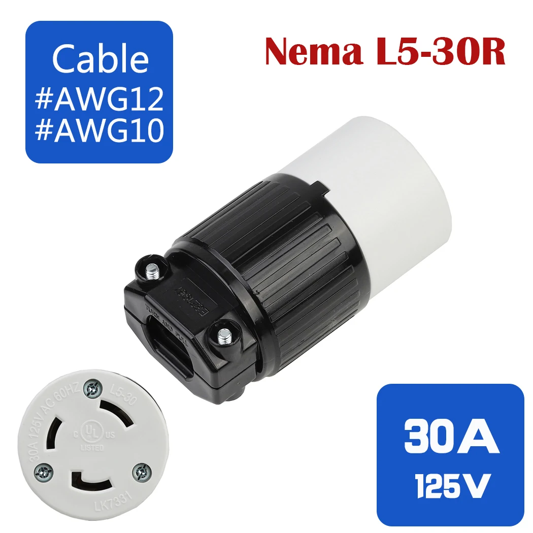 JORINDO NEMA L5-30R United States convenient to remove self-wiring socket,NEMA L5-30R 3 hole American standard socket