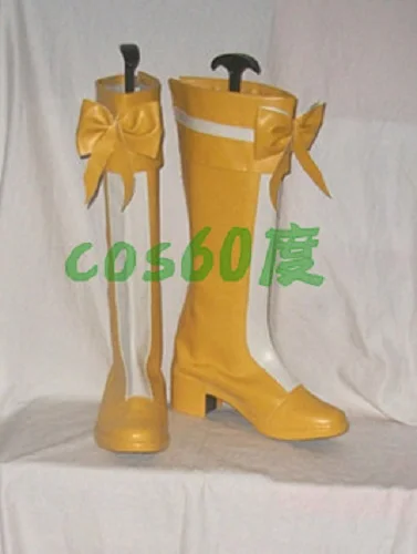 Pretty Cure Ako Shirabe/Cure Music Halloween Christmas Cosplay yellow Boots shoes S008