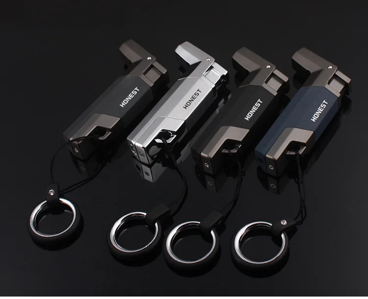 Elbow Torch Turbo Lighter gas Lighter Blue Flame Spray Gun Electronic Lighter 1300C Butane Lighted  Cigar Lighters Men Gift