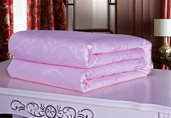 1Silk Blanket+1Silk Blanket>2Silk Quilts! aircondition for home+Winter Comforter Brands White Pink 100 Silk Blanket King colcha