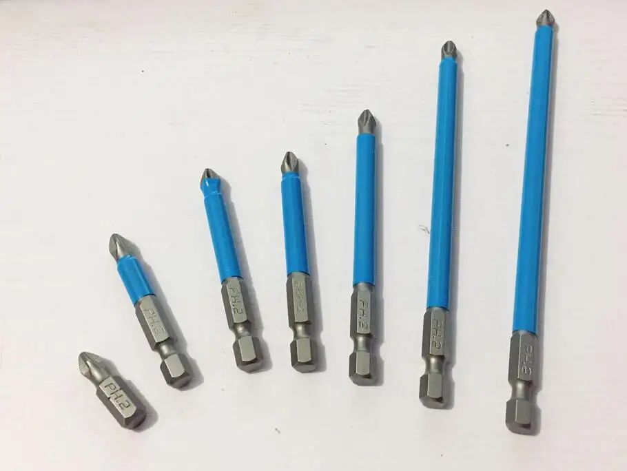 

7pcs PH2 Magnetic Hex Shank anti-skid Cross Head Screwdriver batch nozzle head 25mm 50mm 65mm 70mm 90mm 127mm 150mm