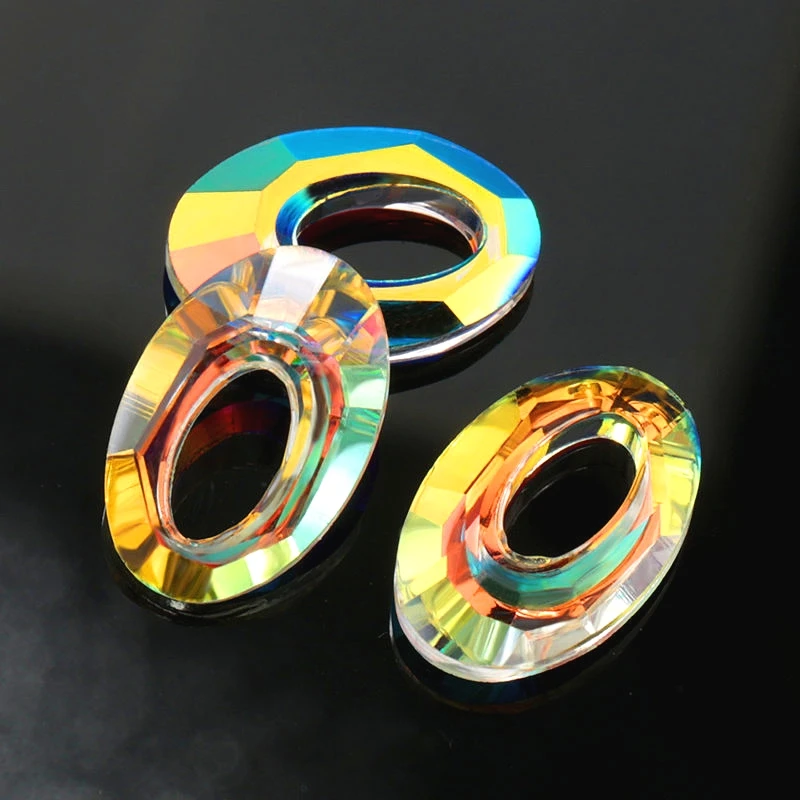 20mm 6040 crystal Helios Pendant Oval shape glass charms crystal beads for Earring necklace making DIY jewelry findings 8pcs