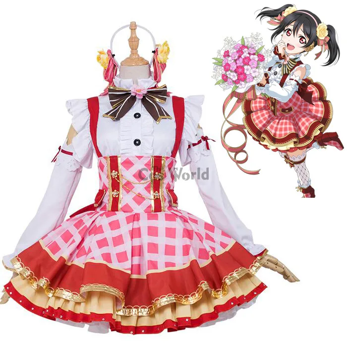 

Love Live Yazawa Nico Flower Bouquet Dress Uniform Outfit Anime Cosplay Costumes