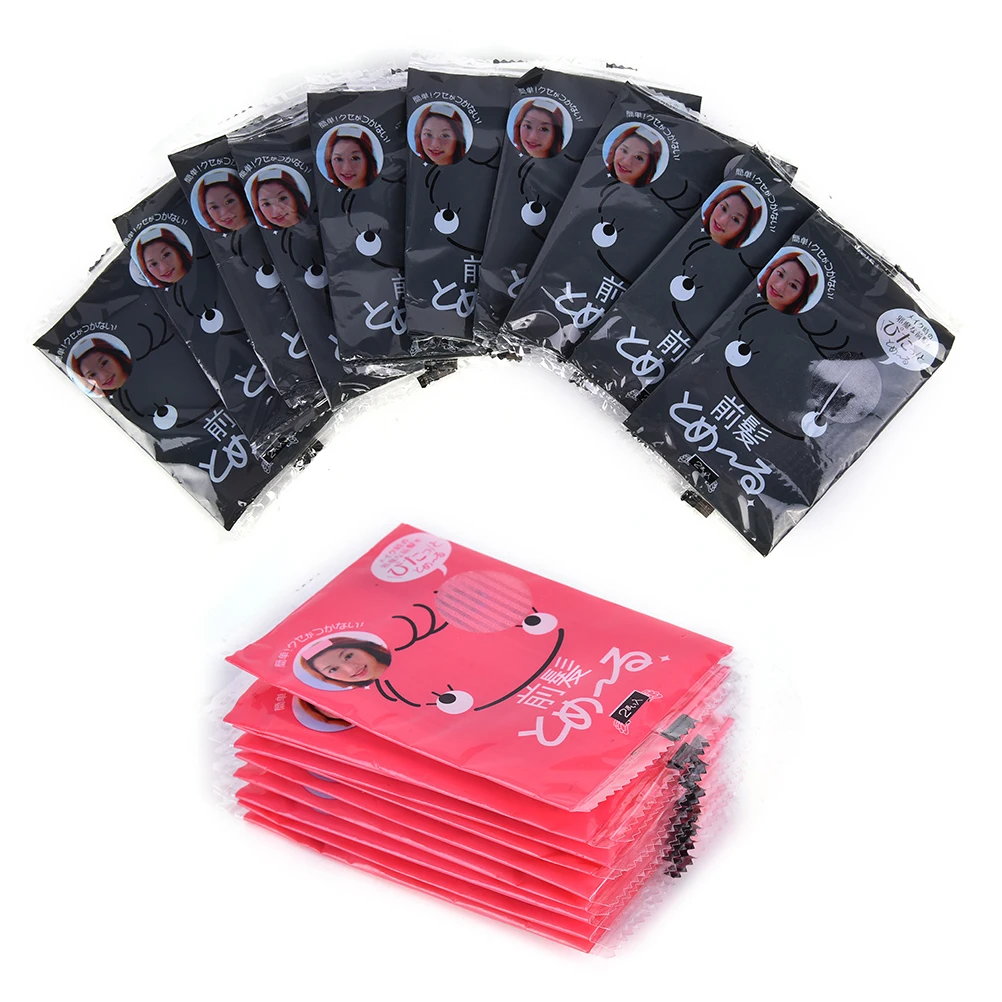 10PCS Single Package Fashion Bangs Magic Paste Posts Hair Sticker Clip Magic Tape Fringe Hair Bang Patch Stick For Women