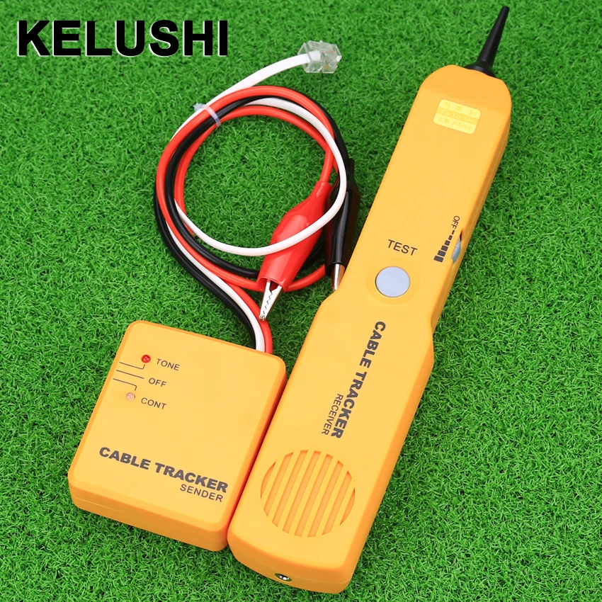 KELUSHI Portable RJ11 Network Phone Telephone Cable Tester Toner Wire Tracker Tracer Diagnose Finder Detector Networking Tools