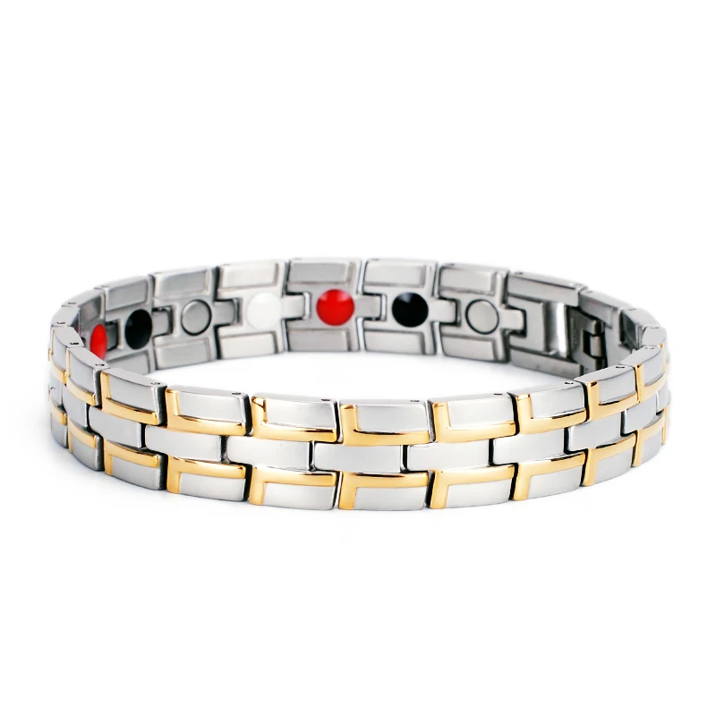 Couple Bracelets Magnetic Bracelet Men Jewelry Stainless Steel Charm Bracelet Women 4 in1 Magnet Health Bracelets Jewely