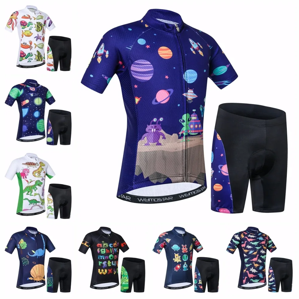 

Summer Kids Cycling Set Bike Jersey Shorts suit Children Road Mountain MTB Bicycle Clothes Boys Maillot Ropa Ciclismo Top bottom