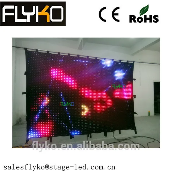 2x3M  P4 flexible led curtain display with PC control and DIY programme