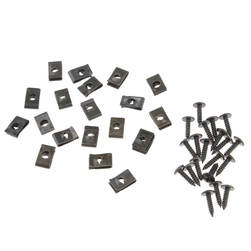 Metal Motorcycle Car Scooter Rivets Door Panel Screws Fastener Clips X20