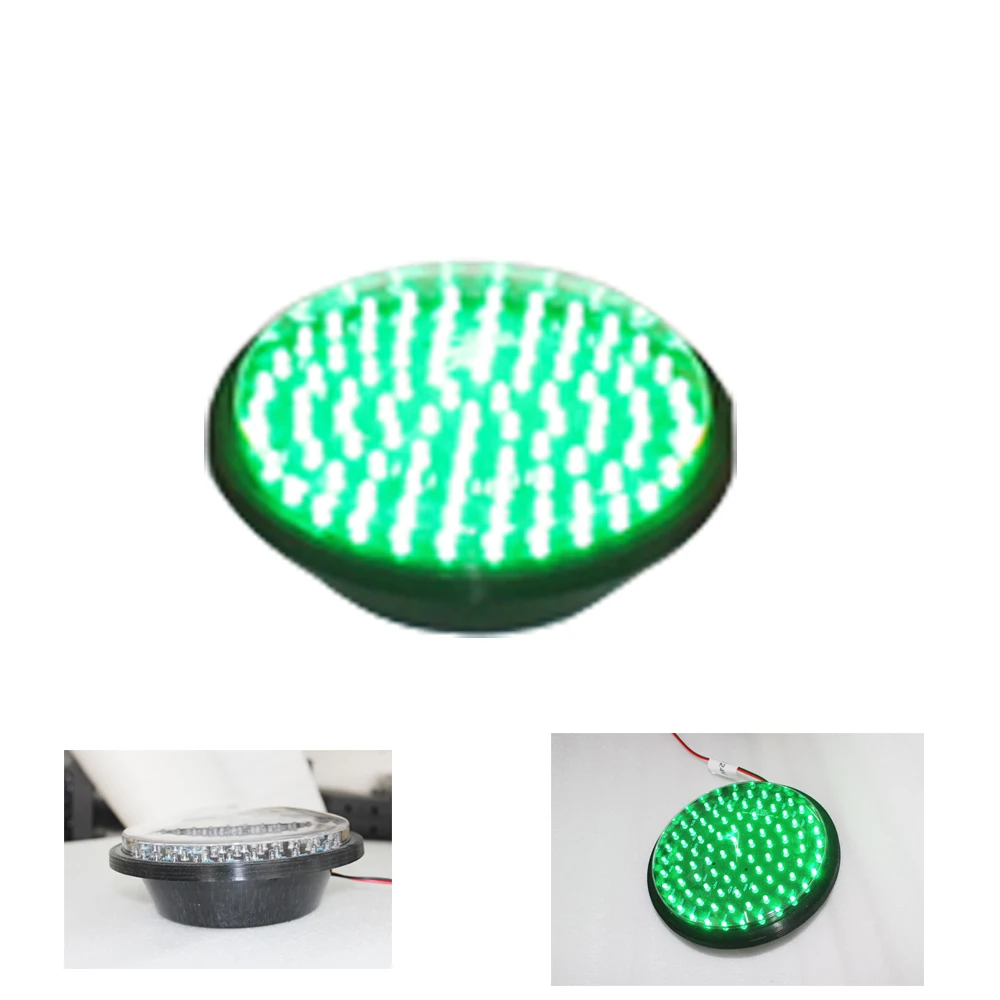 Luz LED de seguridad en carretera, módulo de señal de tráfico, 8 pulgadas de diámetro, AC85-265V, verde, 200mm