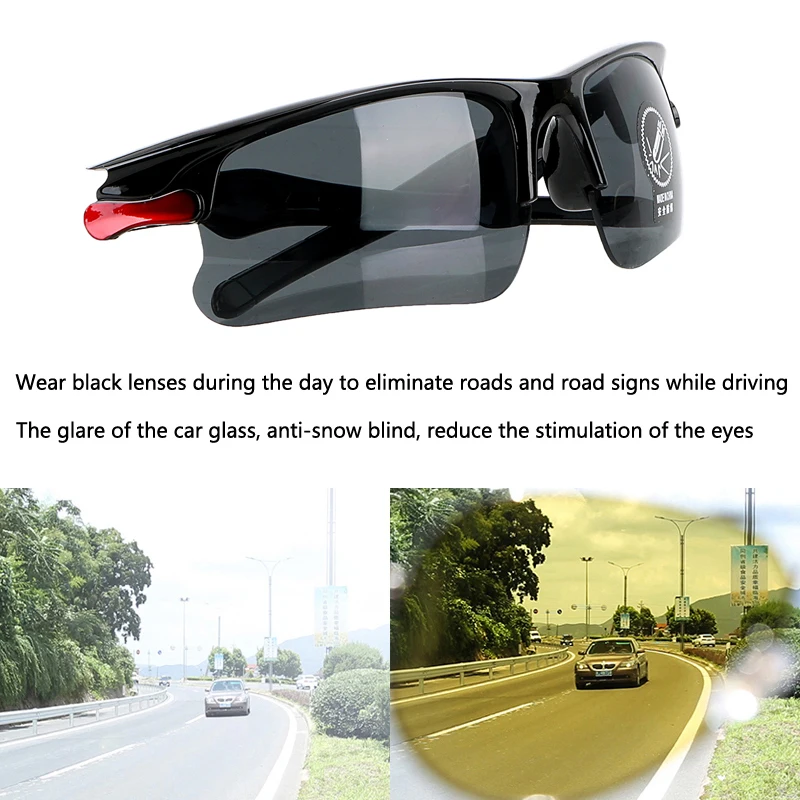 Day Night Vision Car Goggles Driving Sunglasses for Men Anti-Glare Vintage Glasses Car Accessories For Skoda Superb Octavia A5