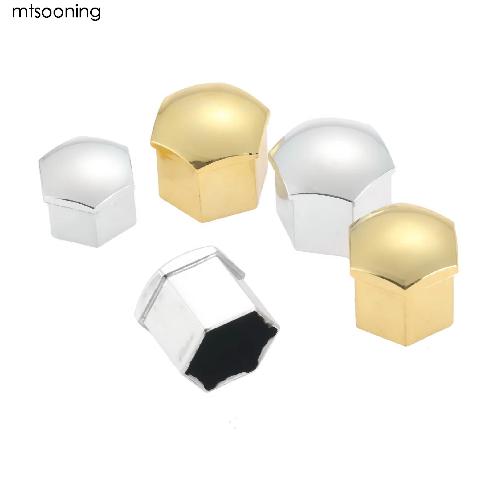 20Pcs Universal Anti-Rust 17/19/21mm Chrome Gold Glossy Auto Trim Tyre Wheel Nut Screw Bolt Protection Covers Caps