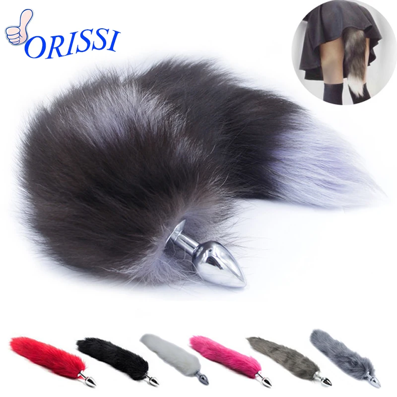 ORISSI Metal Anal Toys Fox Tail Anal Plug Erotic Toys Butt Plug Sex Toys for Woman And Men Sexy Butt Plug Adult Sex Toy