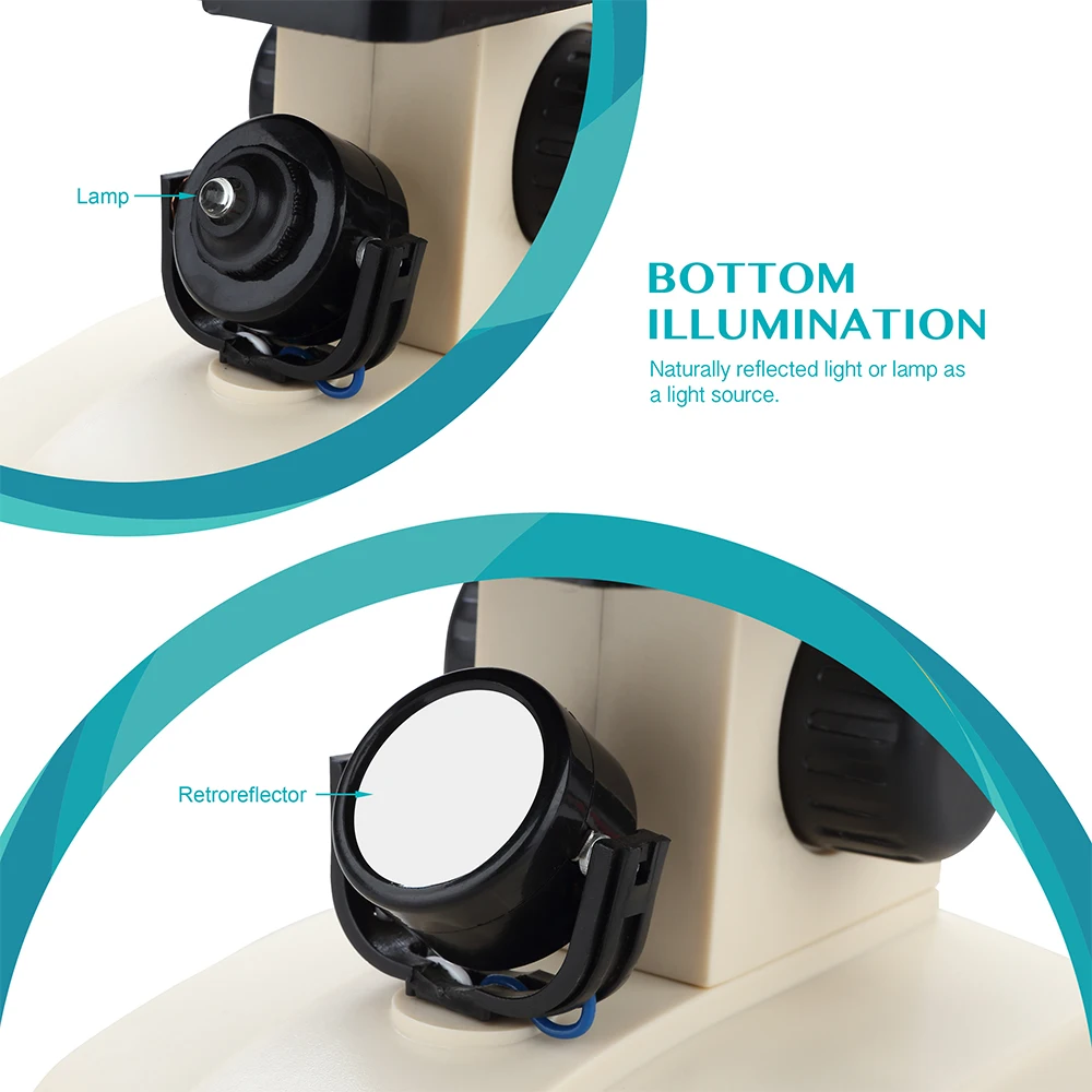 AOMEKIE-microscopio Monocular biológico 70X-400X, lámpara de fondo deslizante para observación de células de espécimen, regalo para chico educativo para estudiante de ciencias