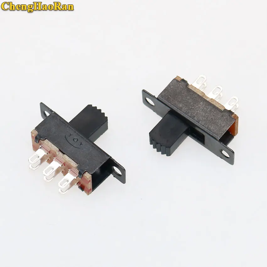 ChengHaoRan 1pcs 0.5A 50V DC Toggle Switch SS-22F32G7 2 Position 6 Pins With Fixed Hole DPDT 2P2T Panel Mount Slide Switch