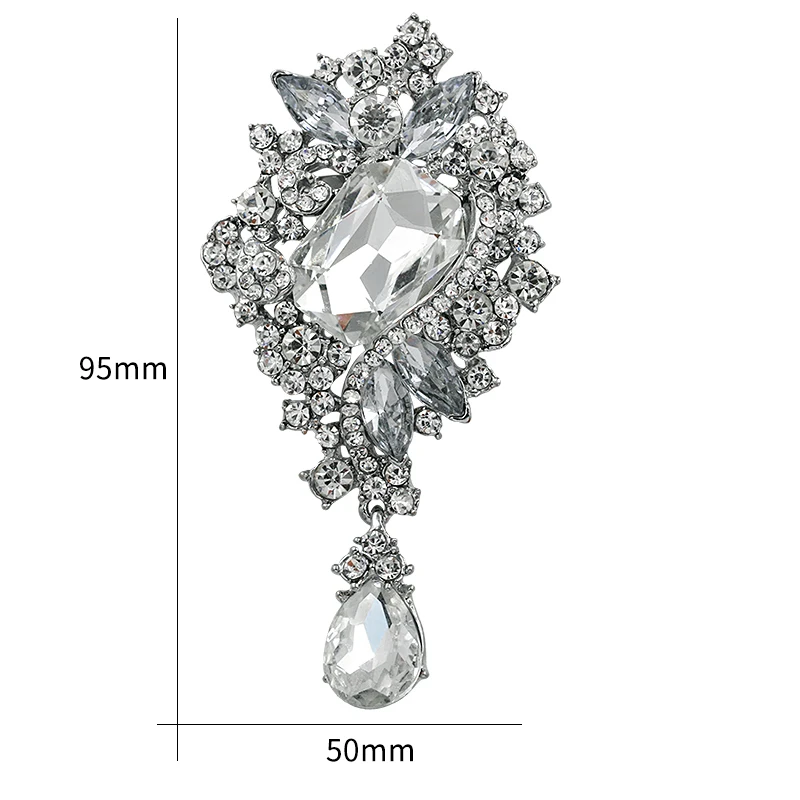 WEIMANJINGDIAN Brand Clear Crystal Rhinestone Wedding Decor Jewelry Brooches