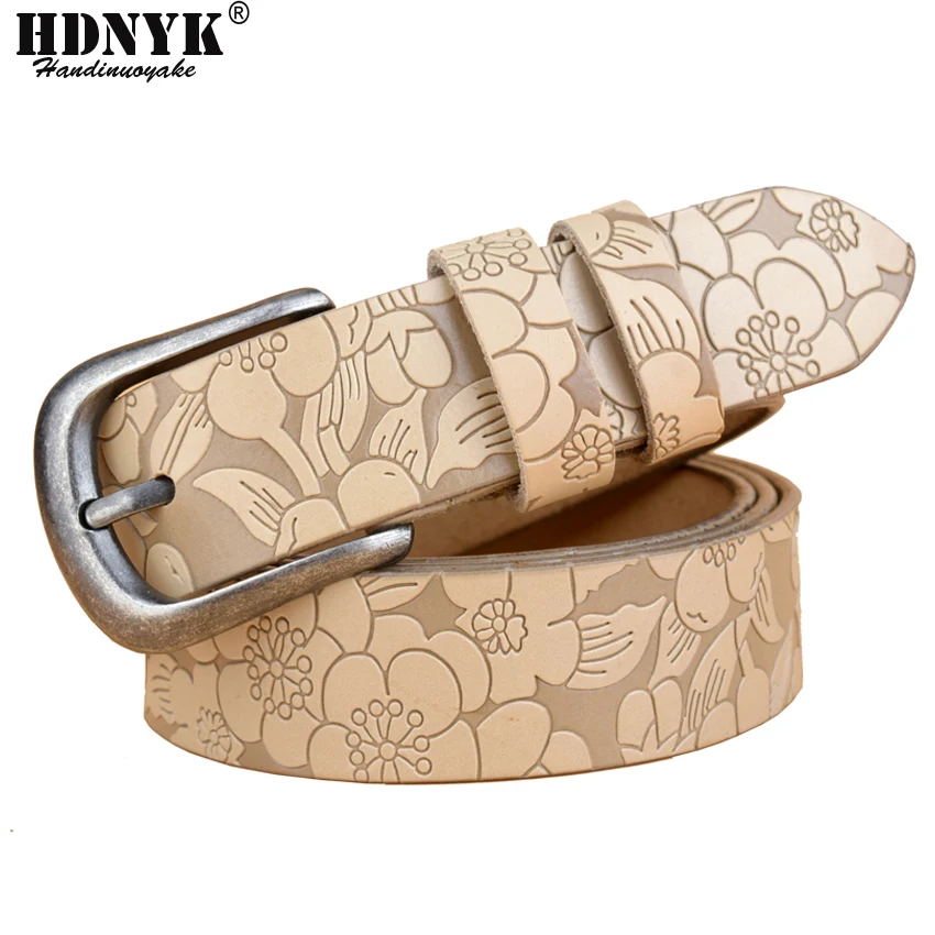 Hot New Vintage Belt Woman Genuine Leather Cow skin strap Fashion pin Buckle Belts For Women Top Quality jeans girdle