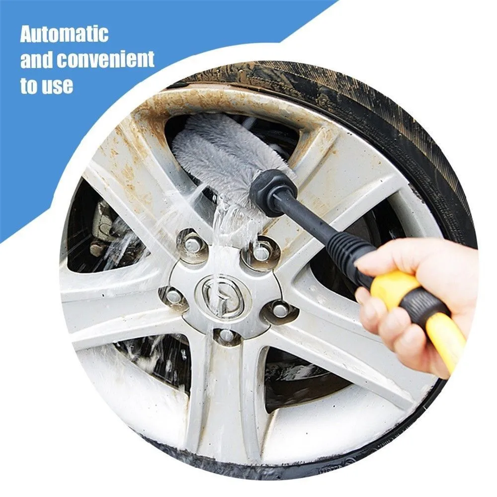 

Vehicle Car Wheel Automatic Washing Brush 360 Degrees Rotation Clean Wash Hand Tool