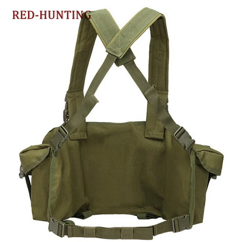 Outdoor Chest Rig Airsoft Hunting Vest Molle Pouch Simple Military Tactical Vest Magazine Pouch Carrier Vest for Hunting CS