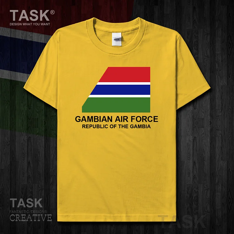 Air Force Republic of The Gambia GMB Gambian GM Short sleeve clothes t shirt new Tops t-shirt cotton Tactical 01