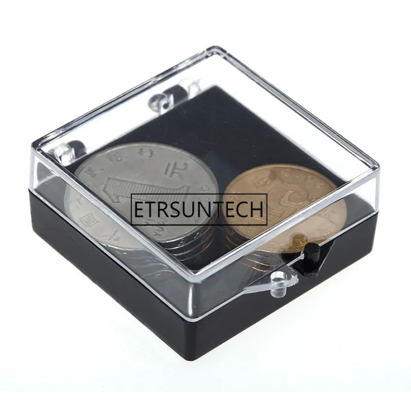 

200pcs 4.2*4.2*1.9cm Square Small Box PS Transparent Plastic Storage Box Collection Showpiece Box Gifts Display