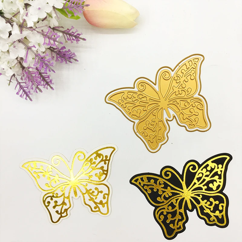 Julyarts Butterfly Glimmer Hot Foil Plate Metal Cutting Dies Photo Album Die Cut Scrapbooking Stencils Hot Stamping Foil Dies