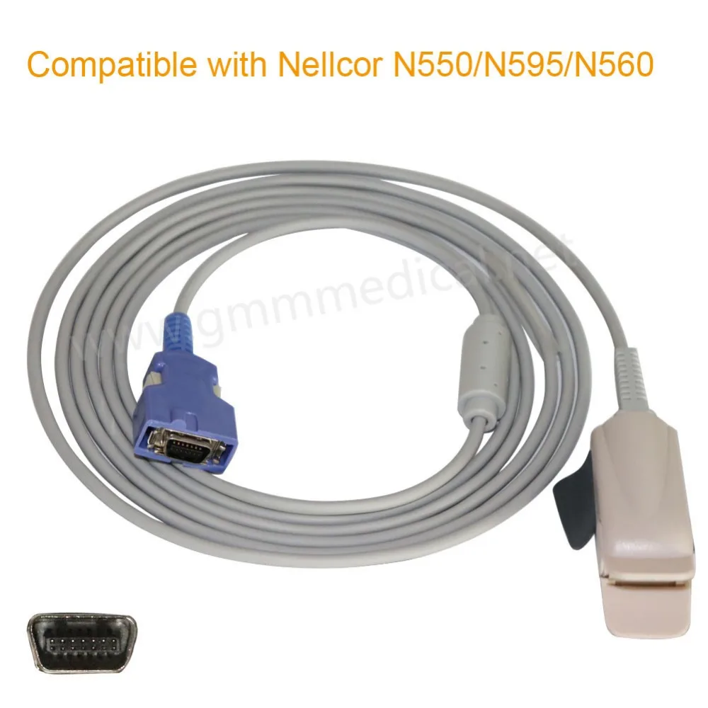 Compatible With Nellcor N-550, 595, N560  Adult Finger Spo2 Sensor 14pin ,3M Direct Connect (Oximax Chip) With Oximax Technology