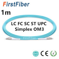 1m LC SC FC ST UPC OM3 Fiber Patch Cable, Simplex  Jumper, 1 Core Patch Cord  Multimode 2.0mm