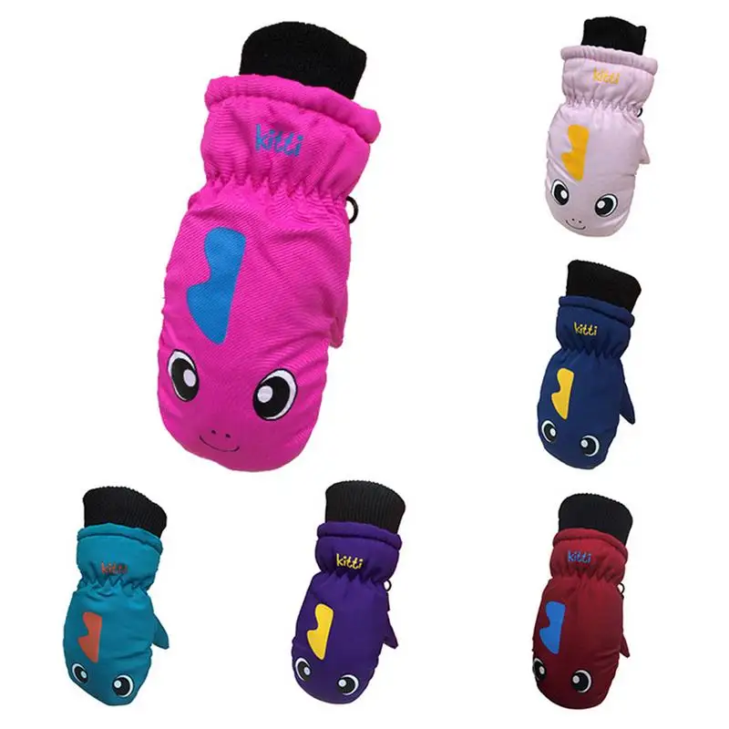 Gants de Ski chauds d'hiver pour enfants, pour garçons/filles, sport, imperméables, coupe-vent, antidérapants, mitaines de neige, poignet étendu