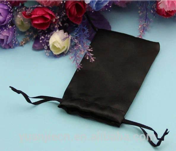 

High quality satin cheap drawstring bag jewelry bag wholesale custom gift pouch size 9.5*14cm with custom logo.