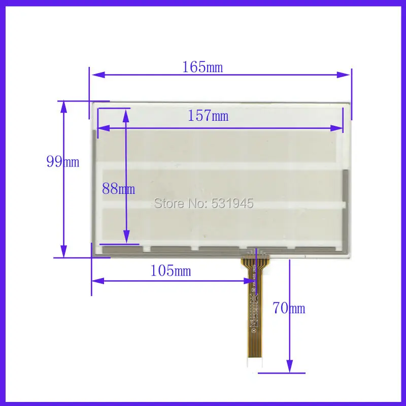 

ZhiYuSun 165mm*99mm 7 Inch Touch Screen for 7 GPS the GLASS is 165*99 for tble compatible XWT455 for soling gps touch 8 line