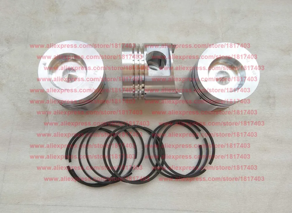 

Piston (105AB-04003-1) + Piston ring (105-04100, 105-04002, 105-04001) for Fujian Lijia SL3105ABT diesel engine