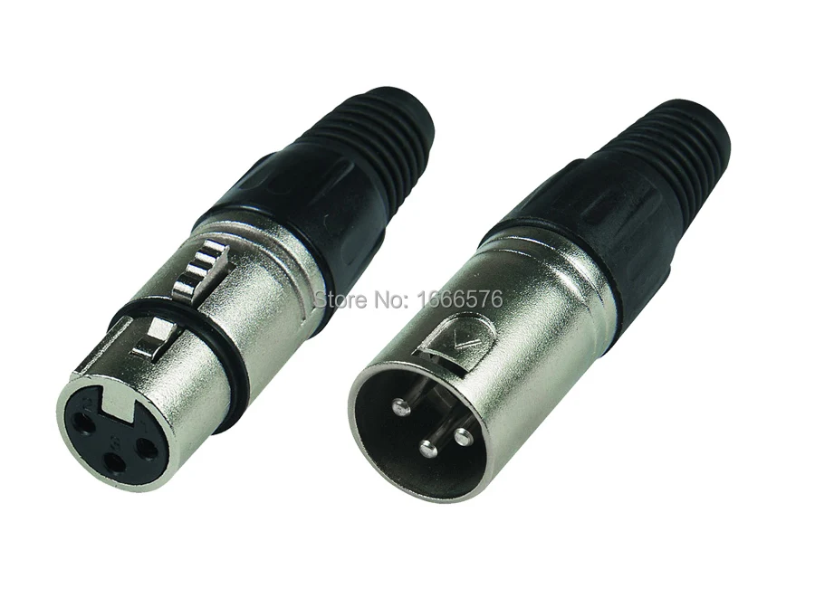 

wholesale 200pcs/lot XLR 3Pin Cannon Connector 100pcs XLR Male & 100pcs xlr female MIC Audio connector