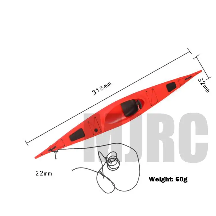 High Quality Mould Version Kayak Simulation Boat For 1/10 Rc Tracked Vehicles Trax Trx4 D90 D110 Axial Scx10 90046 Bronco Ferry