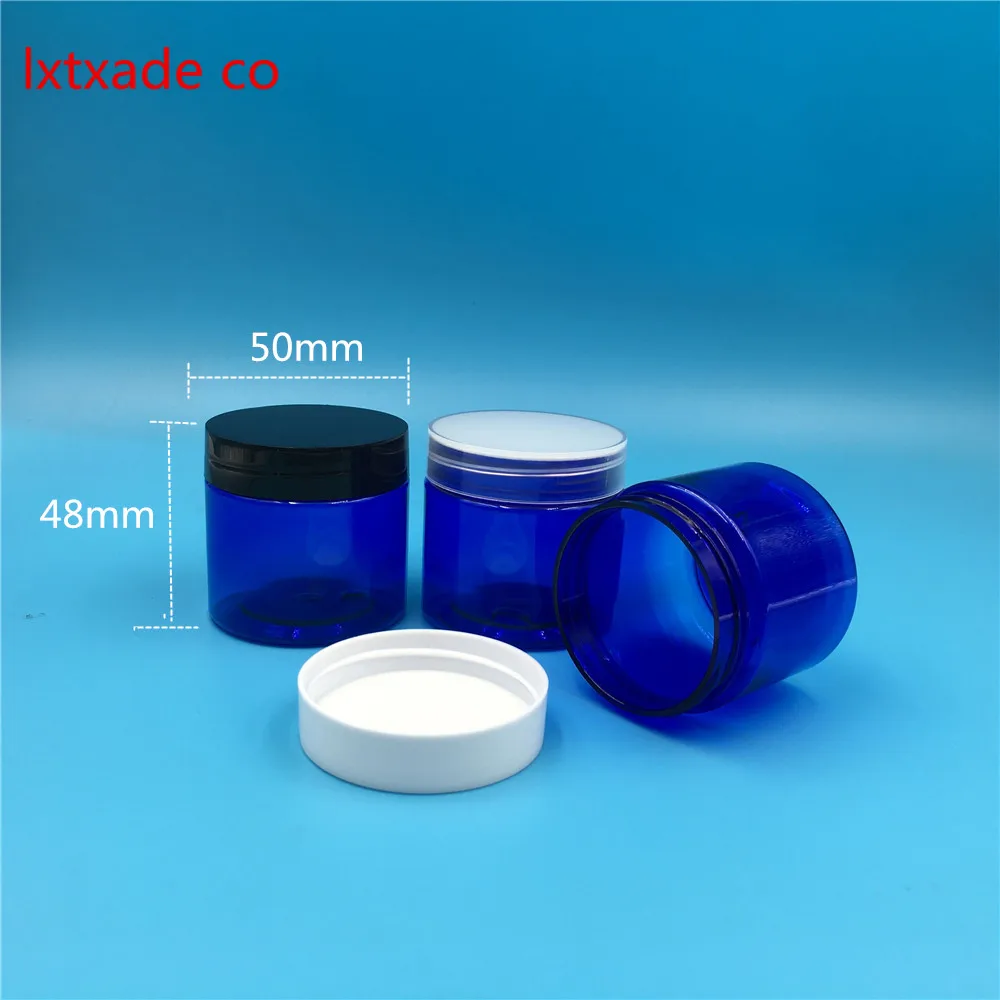 50PCS 50ml Royalblue Blue Plastic Bottle jar Originales Refillable Cosmetic Cream jars 50ml Empty Cosmetic Containers