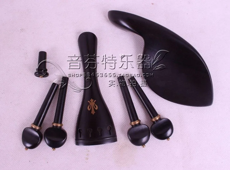 

Violin accessories quality ebons carving set tailpiece rebec column