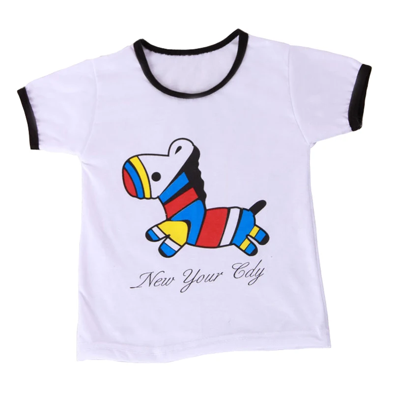 

2018 Baby Boys Girls T-Shirt Creative Multi-Colored Pony Child T-Shirt Short Sleeve Children's Clothing Kids Baby Boy Girl Tops