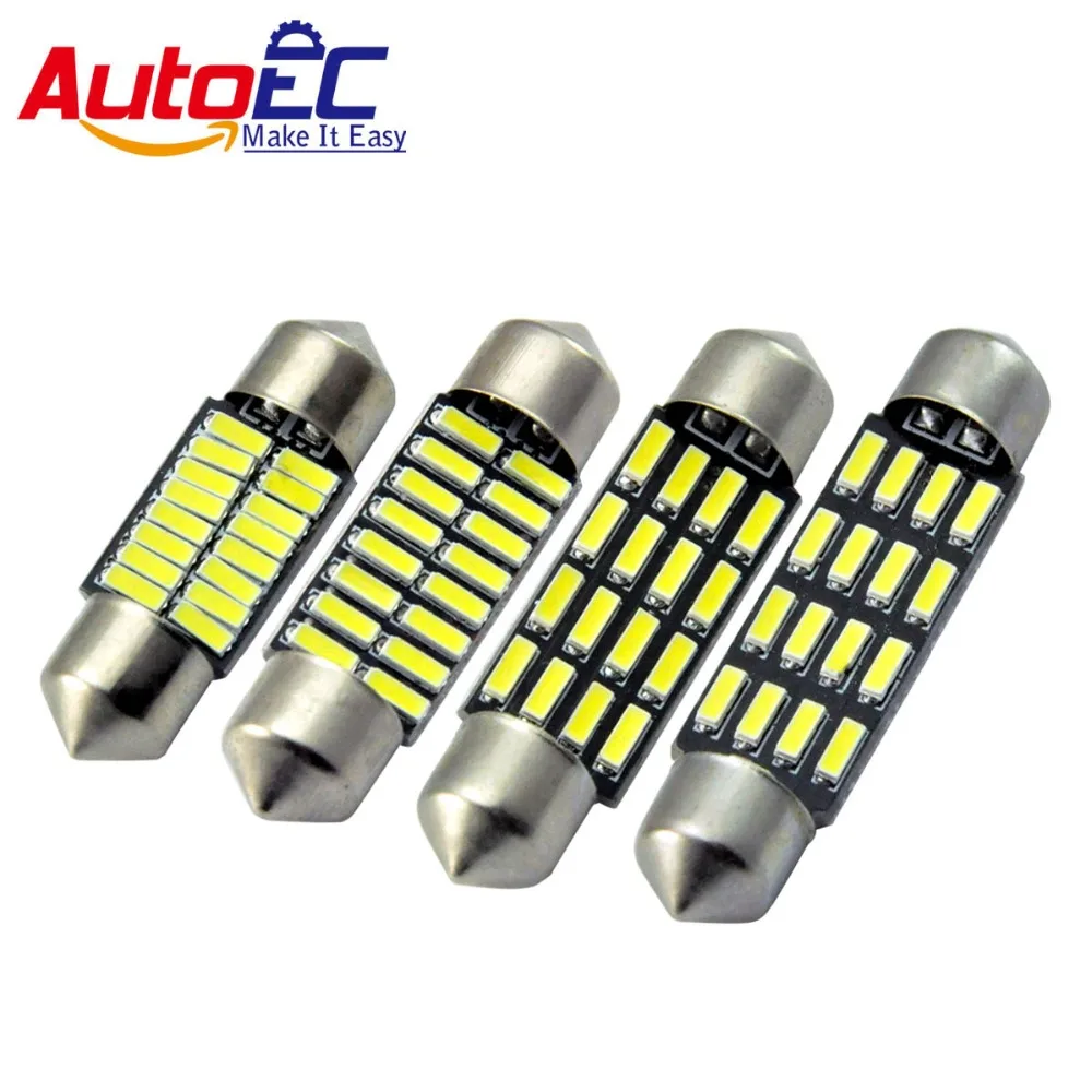 36mm 39mm 41mm C5W C10W 16 SMD 4014 LED Festoon Light Auto Interior Dome lamp Car Reading Bulb 12V