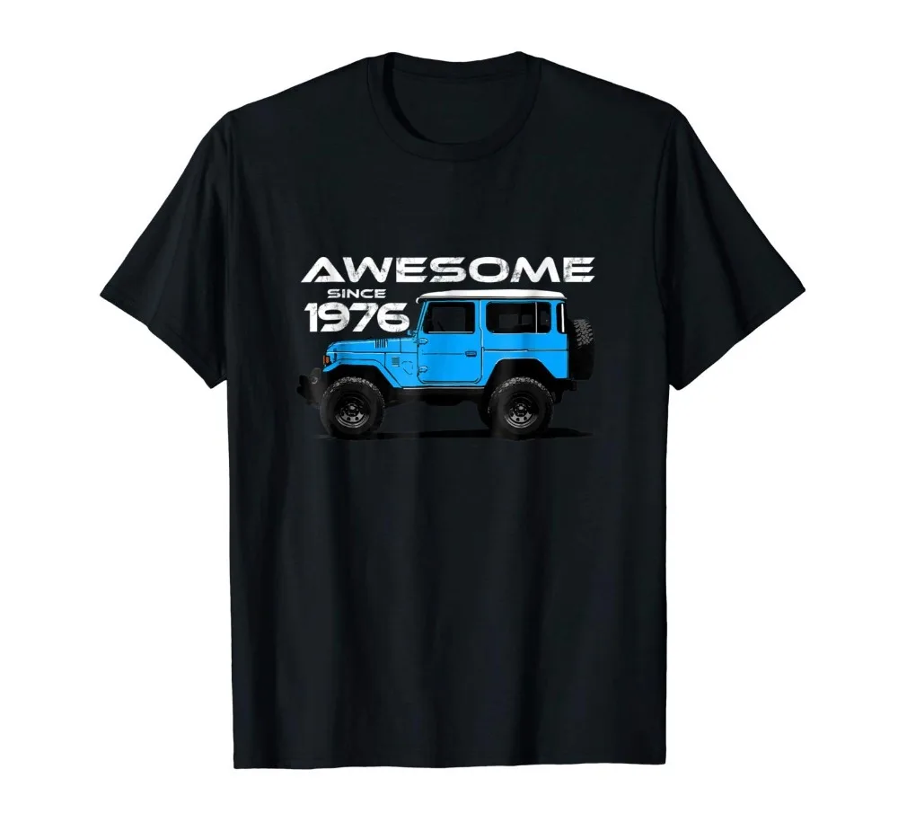 Fj40 Awesome Since 1976 Off Road Truck 2019 Man'S Op Neck Designer  Adults Casual Tee Fitted T Shirts