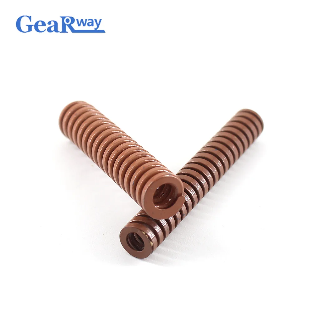 Gearway 2pcs Brown Die Spring Super Heavy Loading Compression Spring TB8x60/8x65/8x70/8x95/8x100mm Mould Die Compression Spring