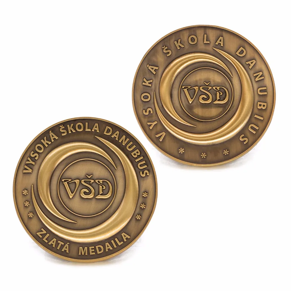 Manufacturers custom two sided challenge coins cheaper bronze  coins