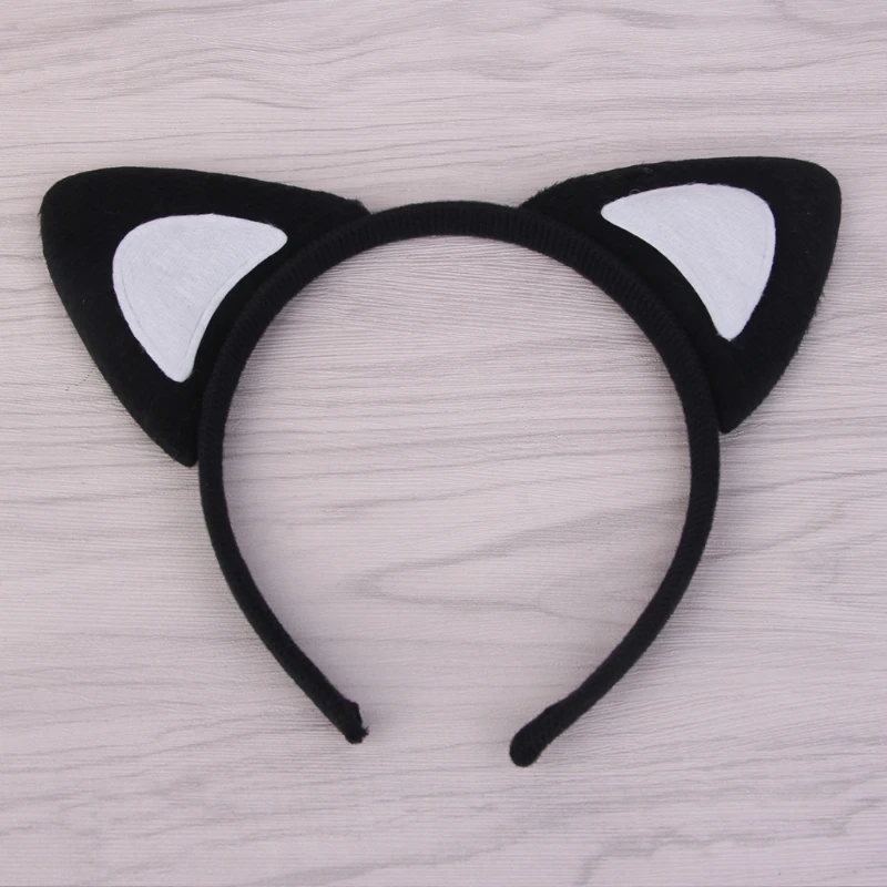 Fashion Women Cloth Short Plush Tiger Leopard Cat Ear Headband Hair Band Cosplay Party Hair Accessories HairBand