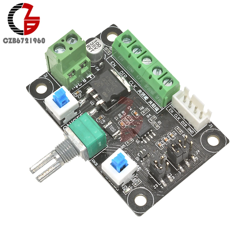 DC 12V 24V Pulse PWM Signal Generator 5.4k-160KHz 540-16.6KHz Frequency Signal Control for Stepper Motor Driver Speed Controller