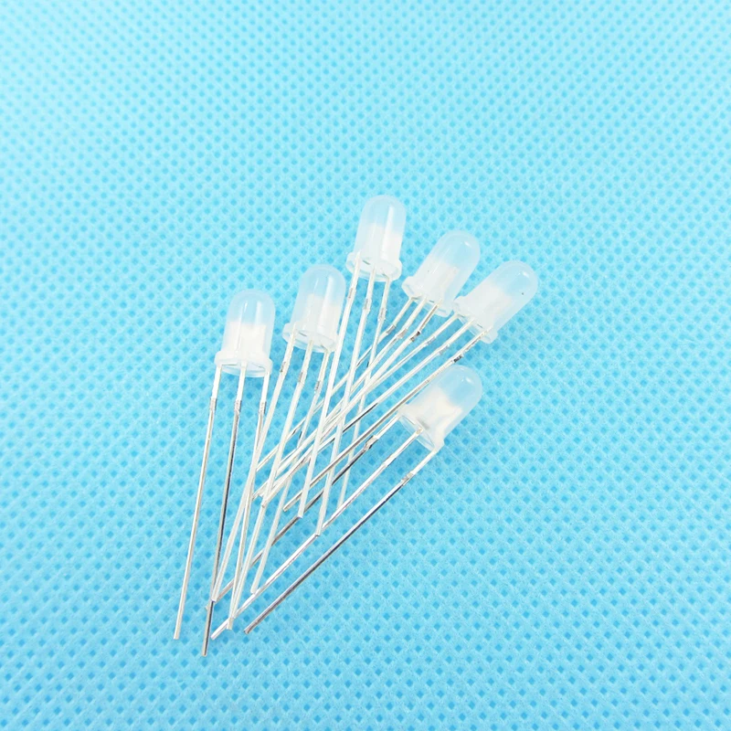 10pcs/lot F5 5mm LED Bi-Color Diffused Common Anode Round Light Emitting Diode Dual Red Emerald-Green Foggy Two Plug-in DIY Kit