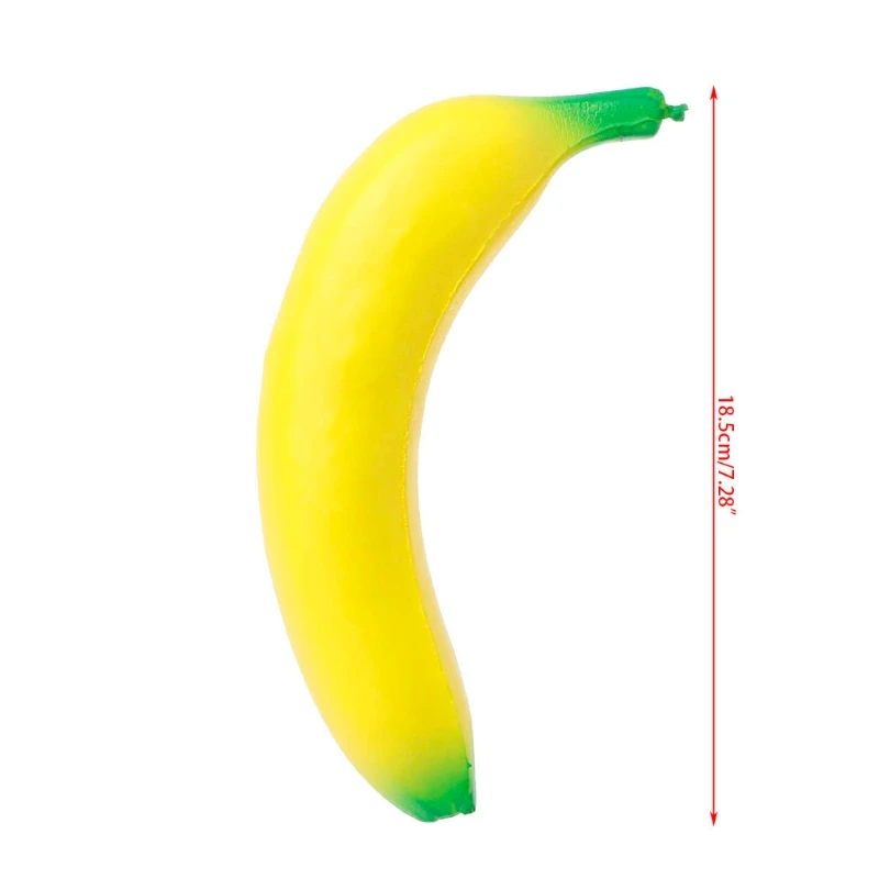 18CM Simulation Banana Squishy Toy Slow Rising Squeeze Food Fruits Model Decompression Doll Adults Kids Stress Relief Vent Toys